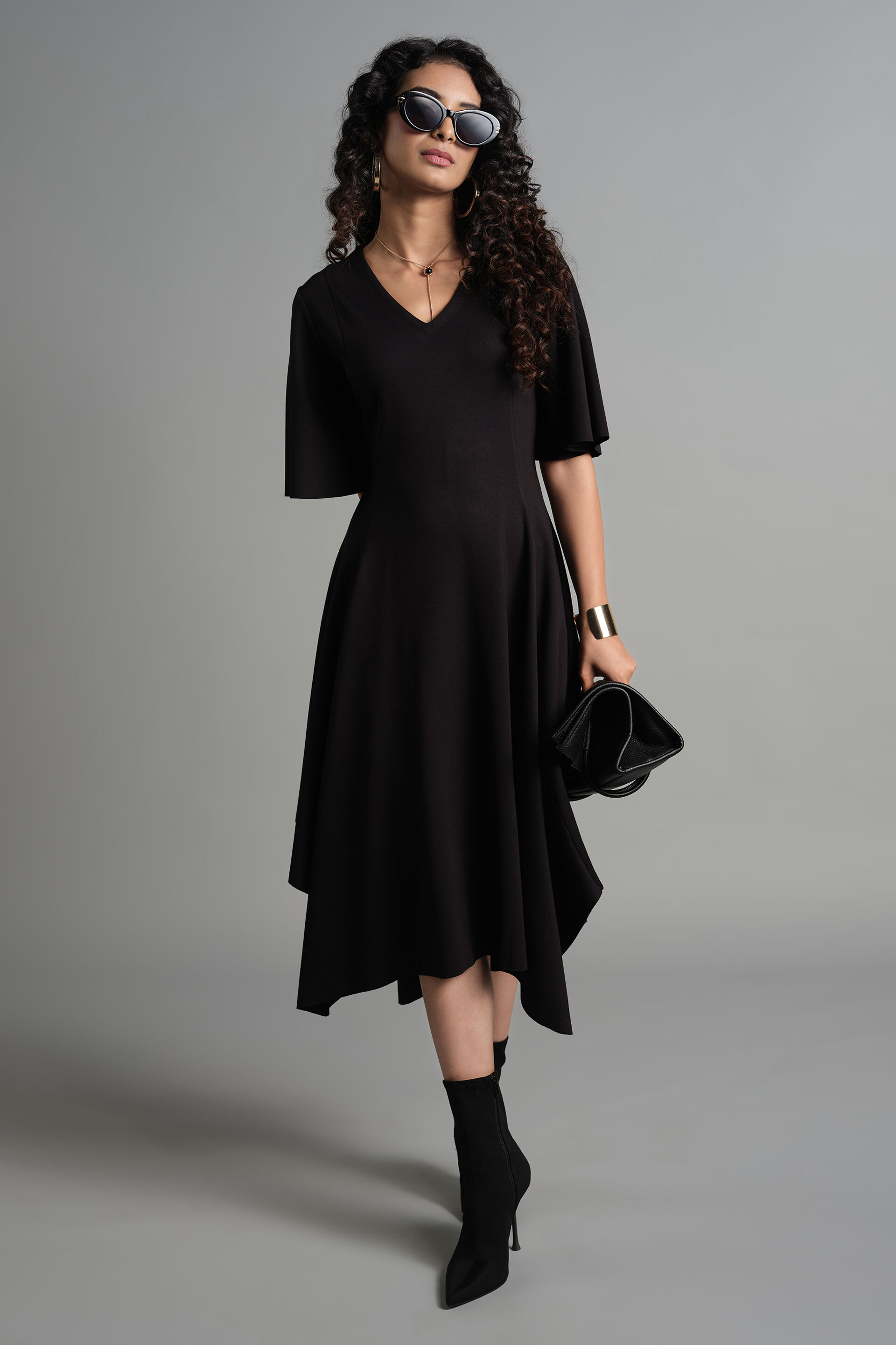 Meduse Dress, Black, image 3
